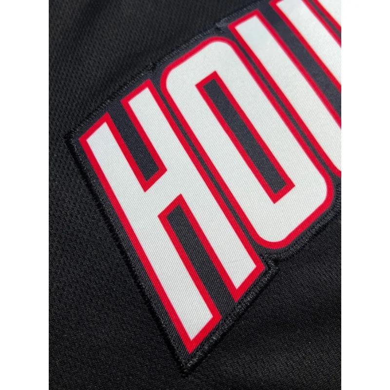 Hommes # 7 maillot de sport de basket-ball rétro noir, sweat-shirt brodé sans manches respirant, uni