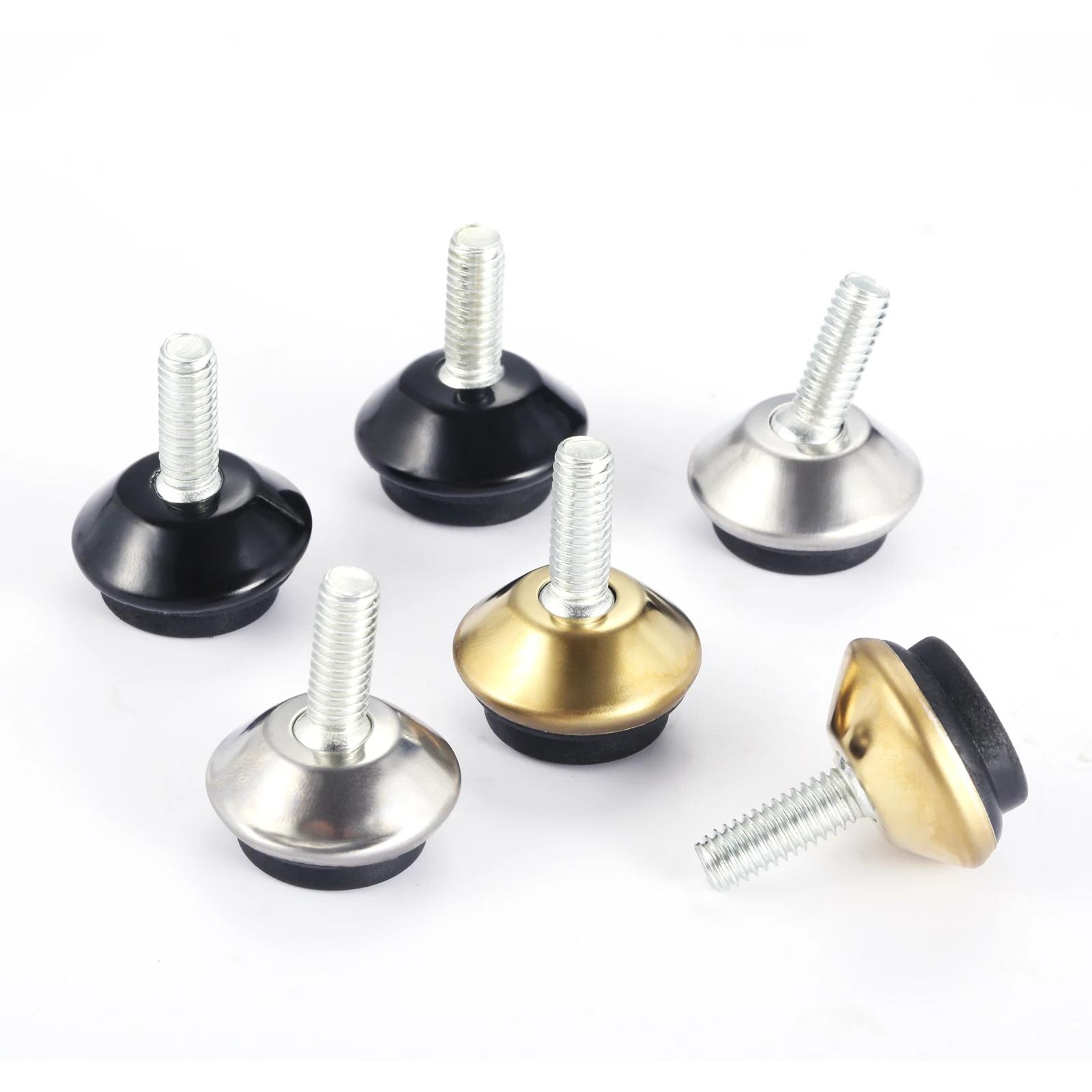Niveleurs de meubles à filetage M6, 8 pièces, pieds réglables, Base noire pour Tables, chaises, meub