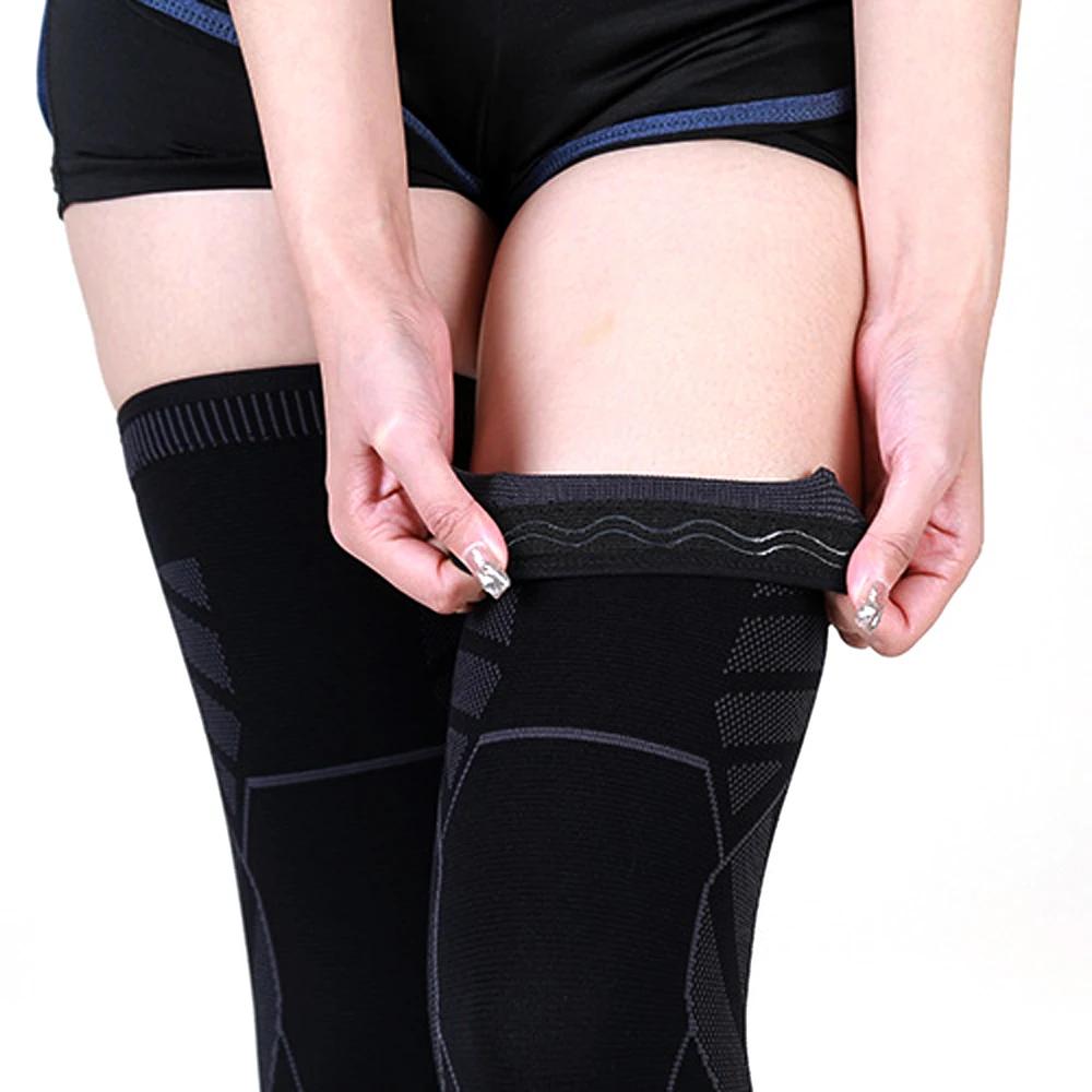 Manchon de Compression de jambe complète, 1 pièce, genouillère de soutien, protecteur pour haltéroph