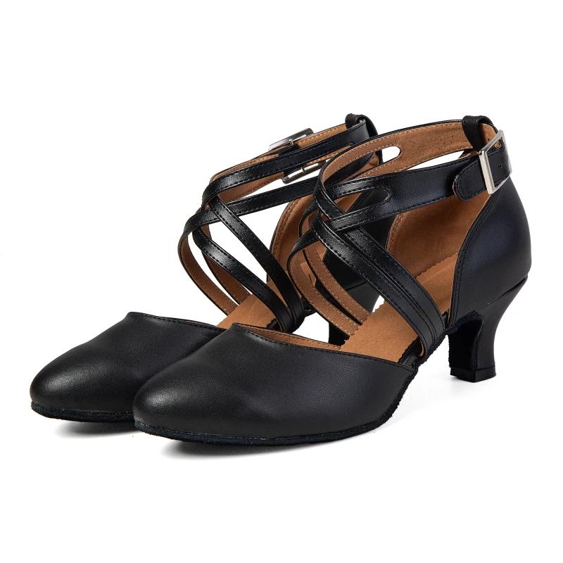 Nouvelles chaussures de danse latine à talons bas pour femmes, chaussures de danse sociale carrées p
