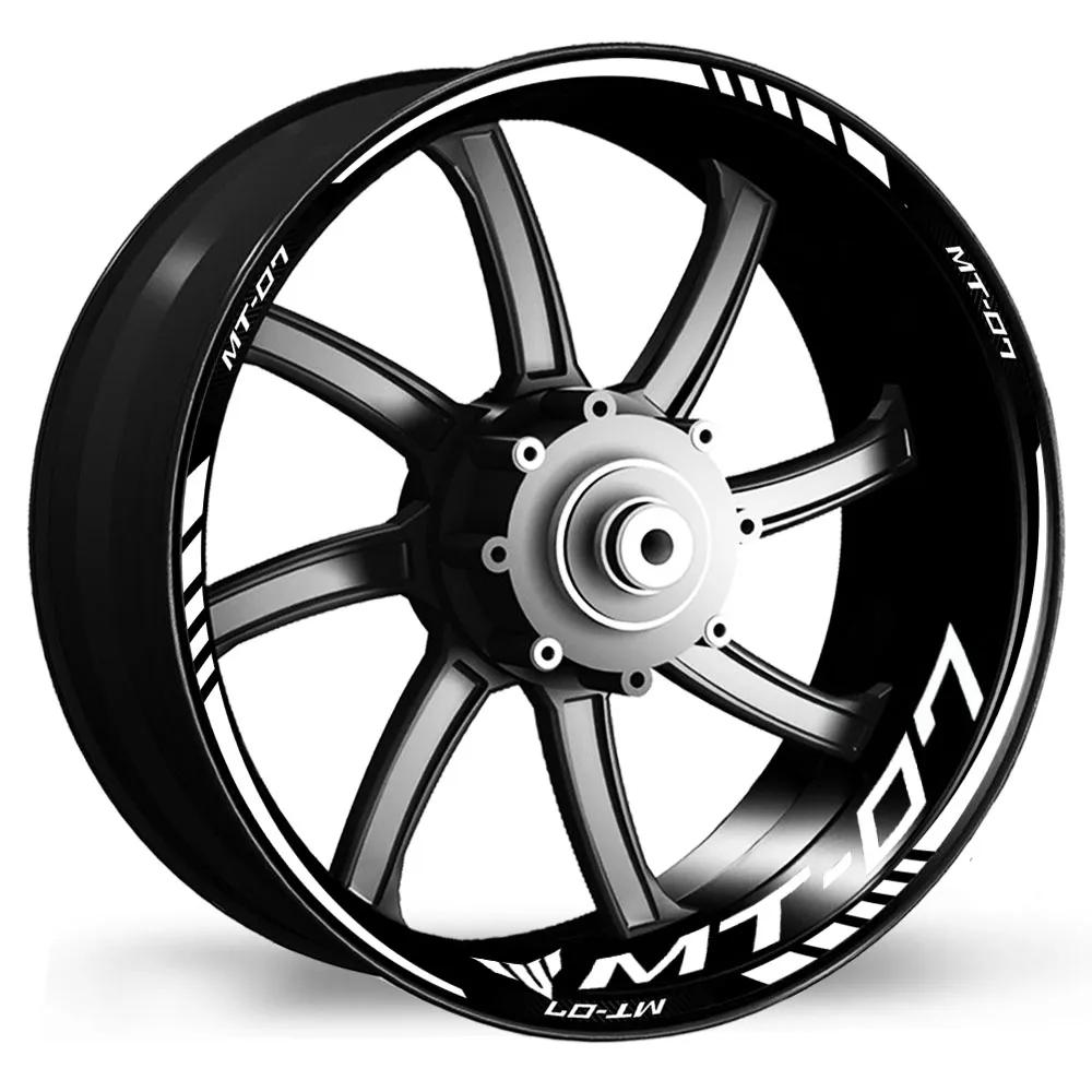 Autocollants réfléchissants pour roues de moto MT-07, autocollants réfléchissants pour jante, Logo à