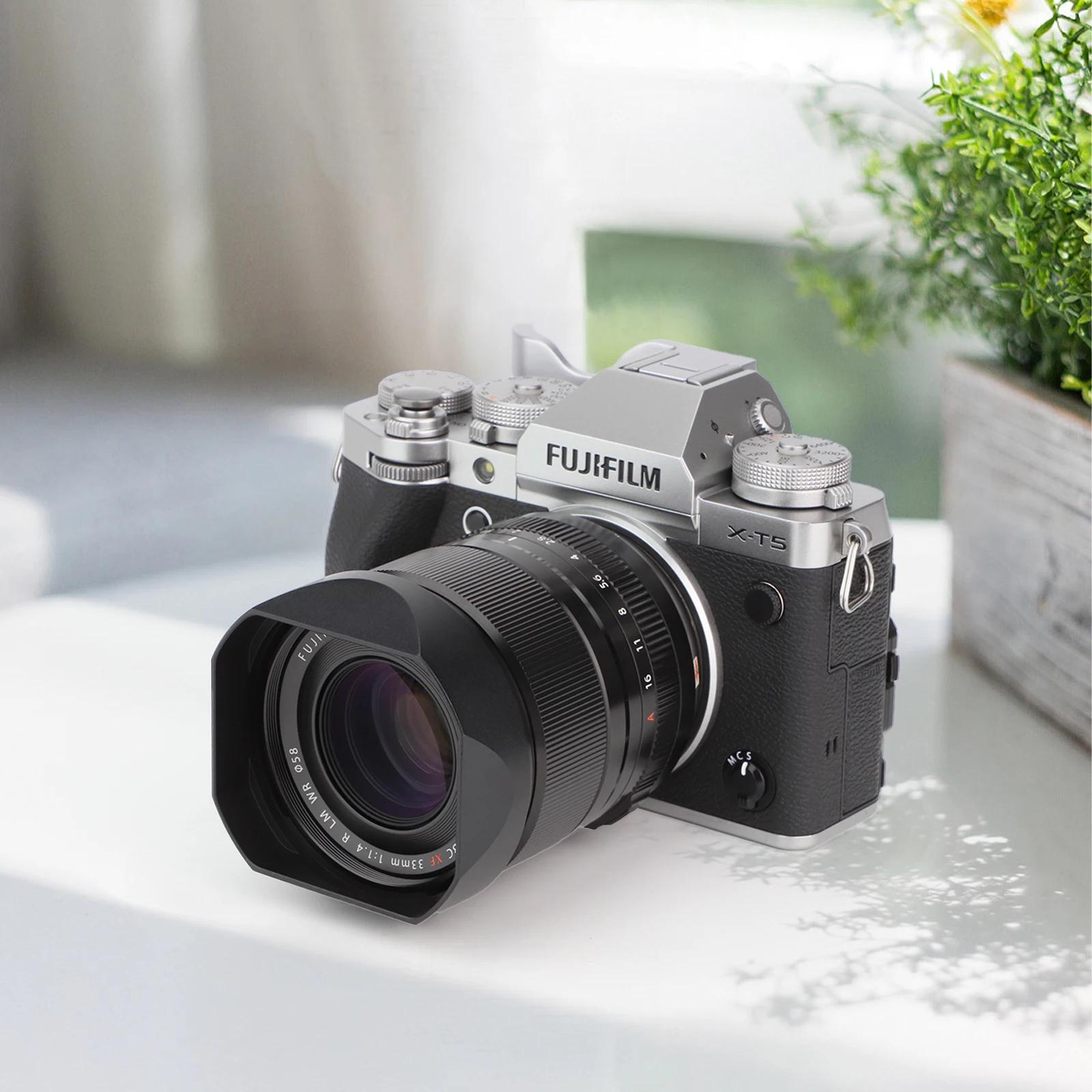 Haoge – pare-soleil carré en métal à baïonnette pour objectif Fujifilm XF33mm F1.4 R WR, pare-soleil