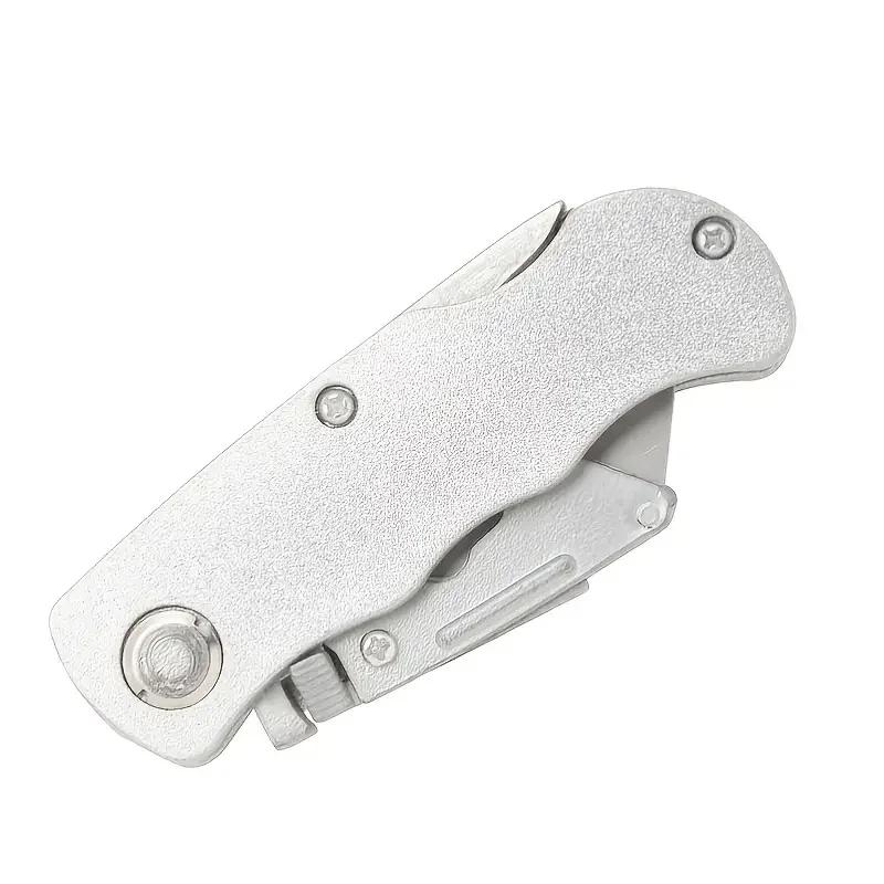 Couteau utilitaire pliant, manche en aluminium et plastique, coupe-câble de poche, lame de couteau p