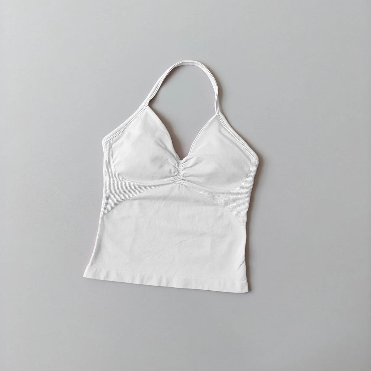 Longline haut à bretelles Yoga gilet femme dos nu débardeurs sport Fitness soutiens-gorge course ent