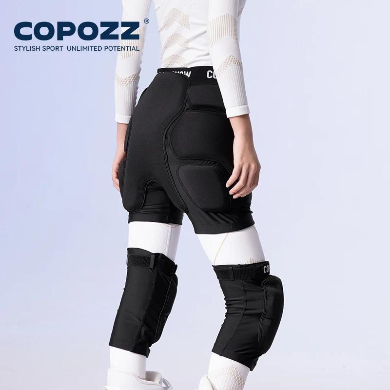 COPOZZ protection genouillères ski patinage - Short rembourré hanches S-XL sports d'hiver
