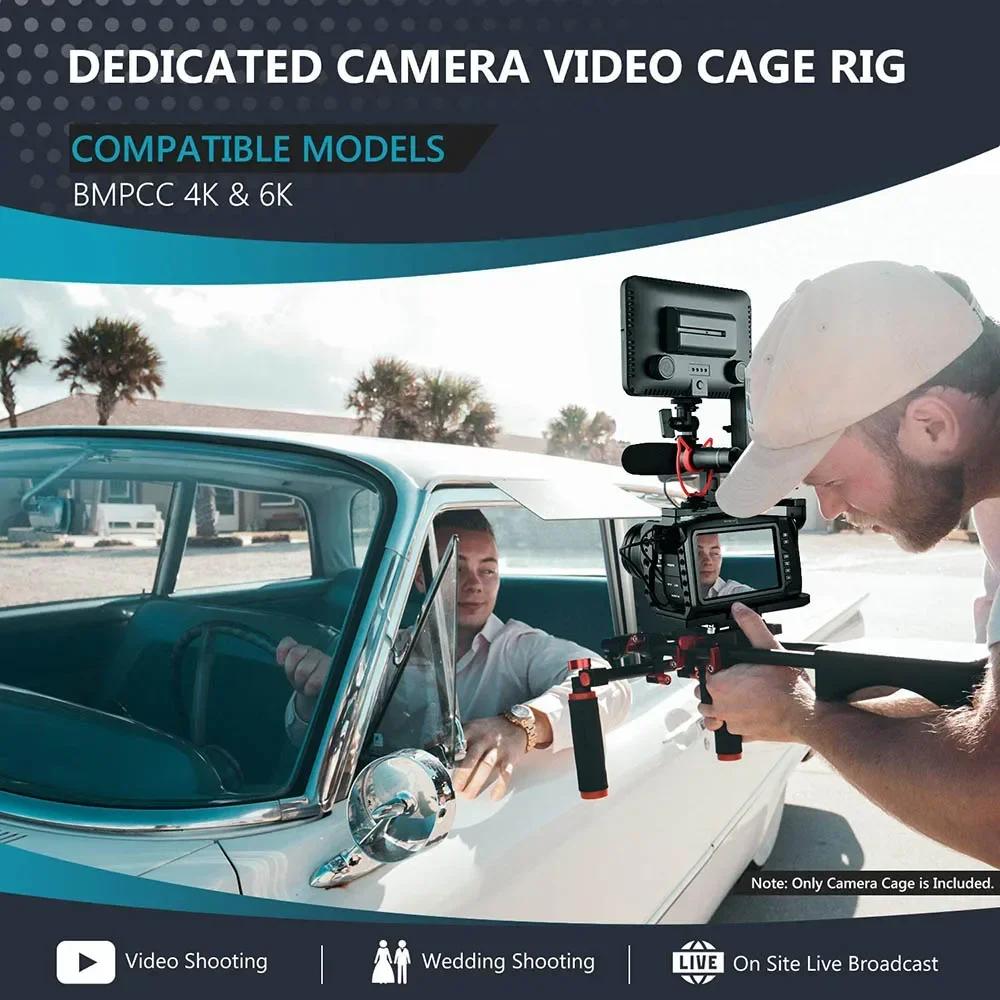 Yelangu C9 Kit de plate-forme de Cage de caméra pour BMPCC 4K 6K en alliage d'aluminium plaque rapid