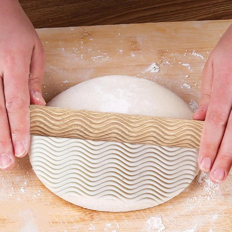 Rouleau à pâtisserie Texture en bois, poterie en céramique, tige en relief, motif de fleur, rouleau