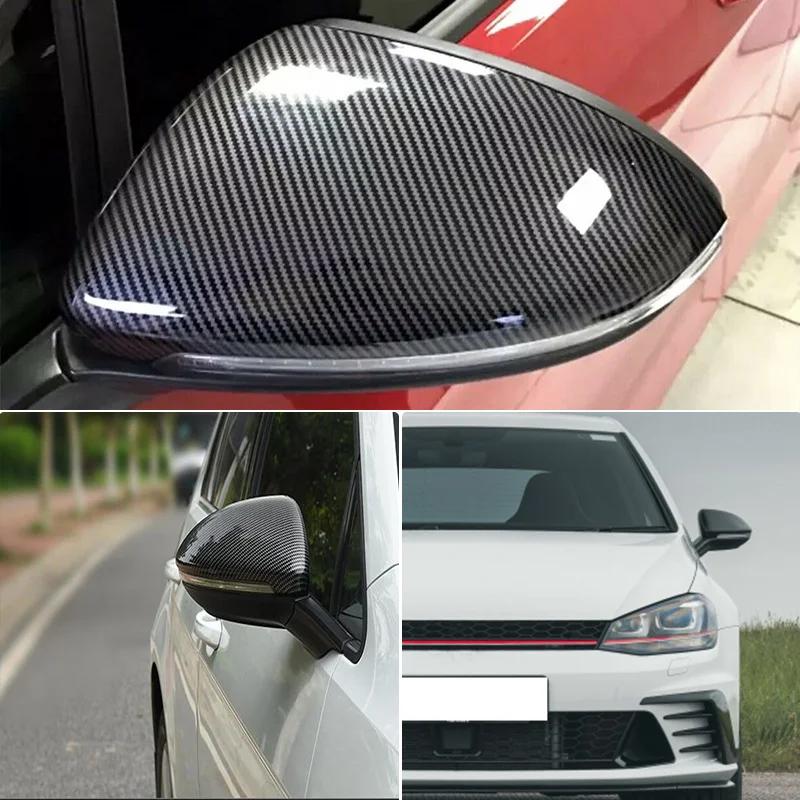 Boîtier de couvercle de rétroviseur de remplacement pour VW Golf 7 MK7 GTI 2014 – 18, noir/blanc/car