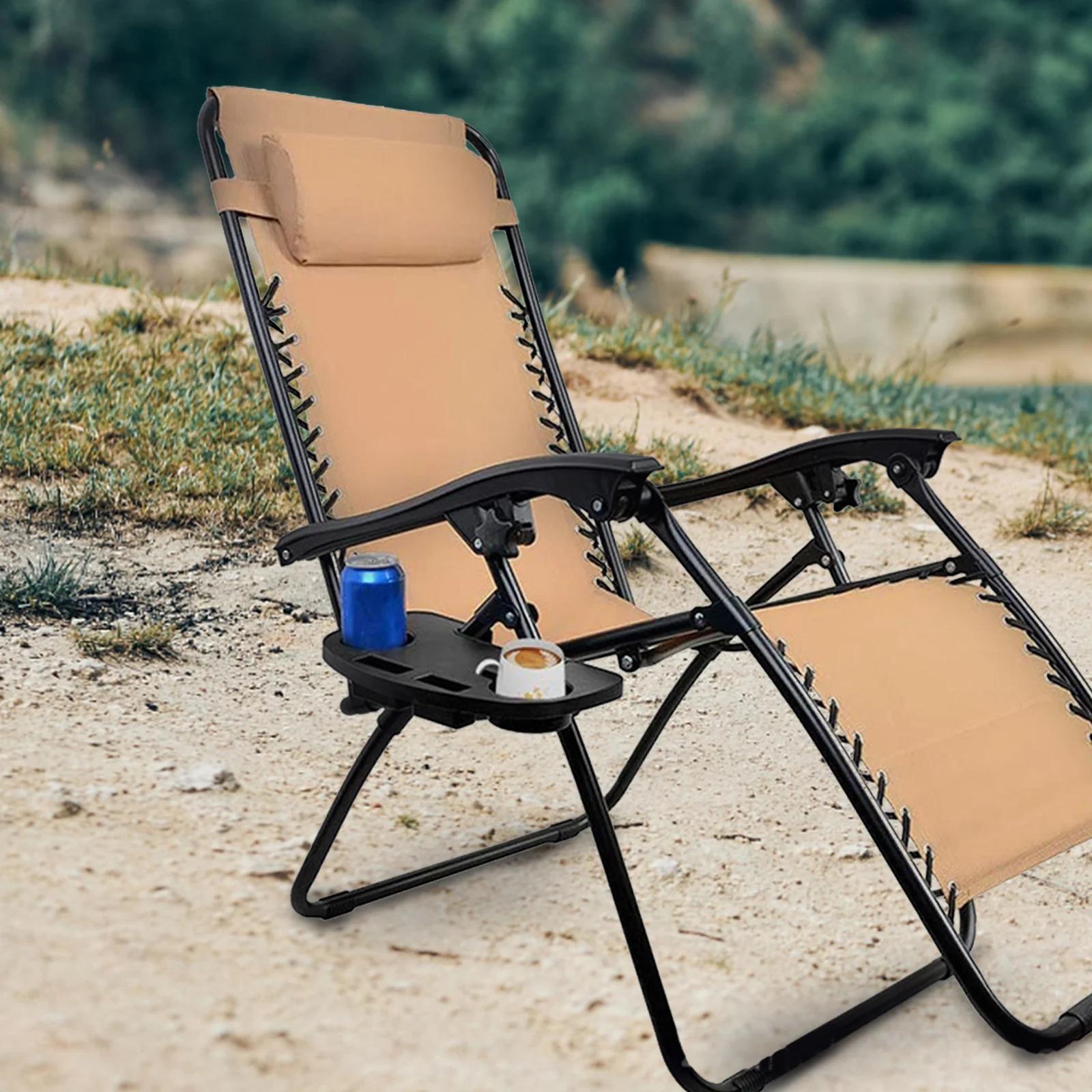Chaise Portable pliable, plateau à boissons, porte-gobelet d'extérieur Durable pour plage Camping, f