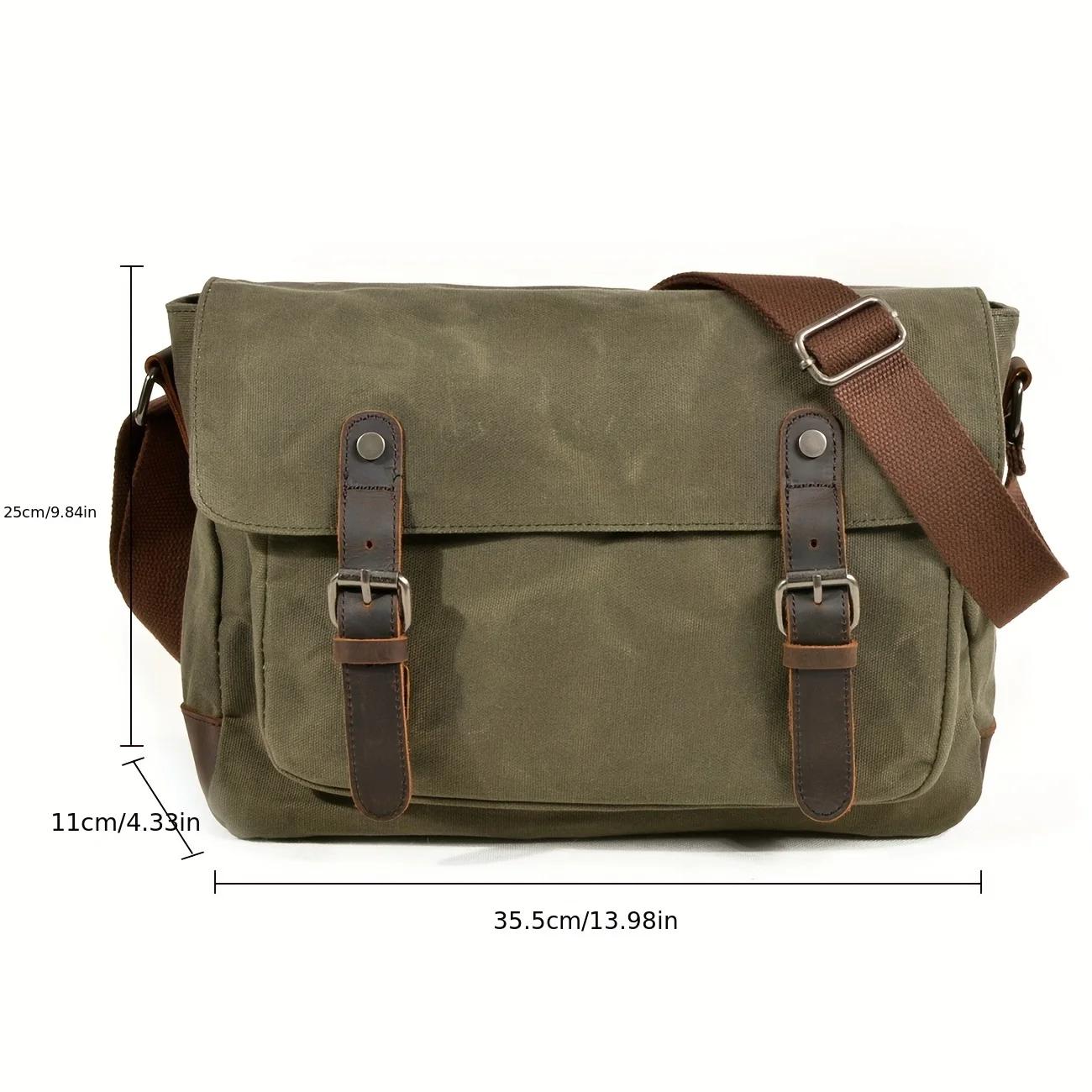 Vintage hommes en plein air décontracté sac à bandoulière toile unique épaule sac à bandoulière homm