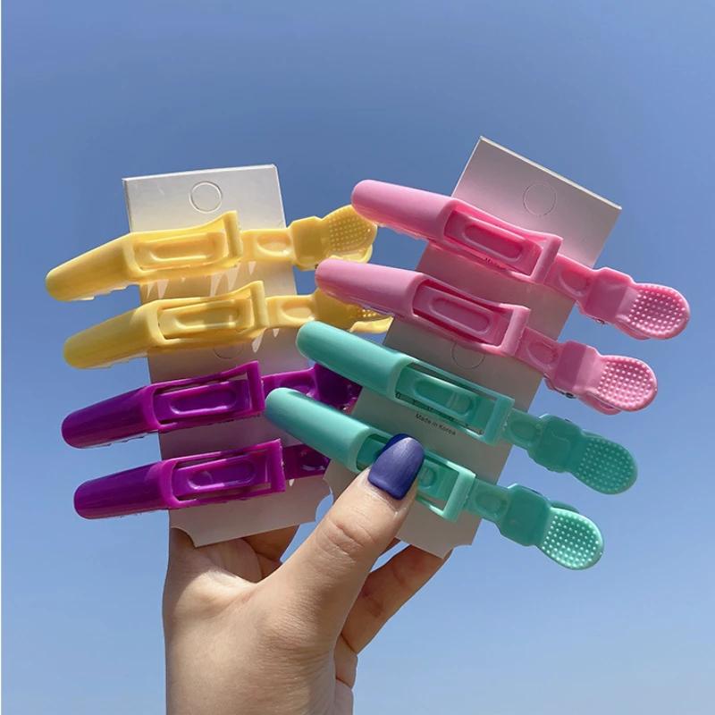 Pinces à cheveux Alligator colorées, 6/8 pièces, pinces pour Salon de coiffure professionnel, épingl