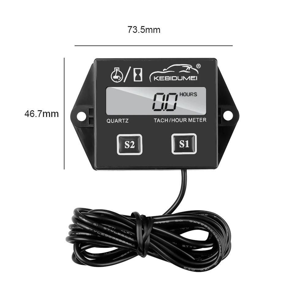 Tachymètre numérique pour moteur de moto, jauge tachymètre étanche, affichage LCD, moteur RPM pour m
