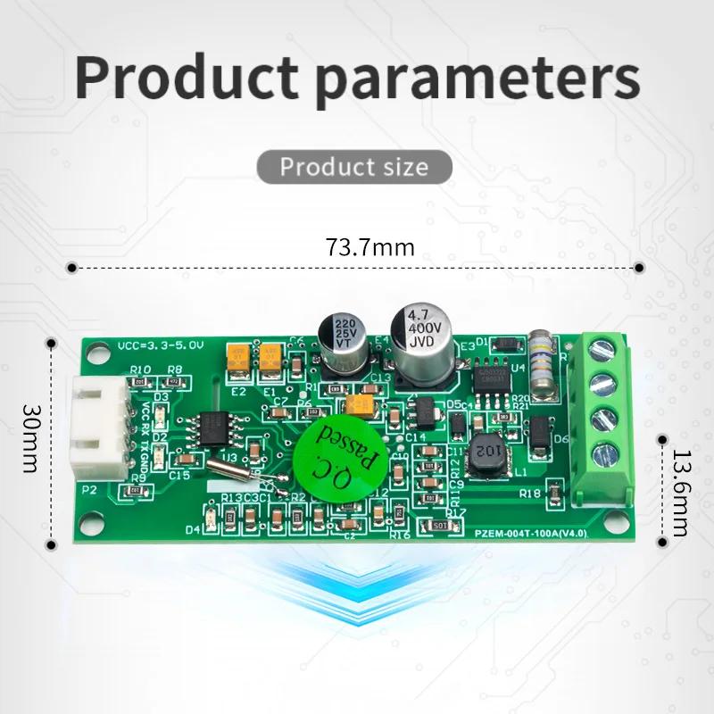 Ampèremètre 4.0 V 10A 100A du souverain h de watt actuel Voltmètre CA de TTL Modbus de boîte de comm