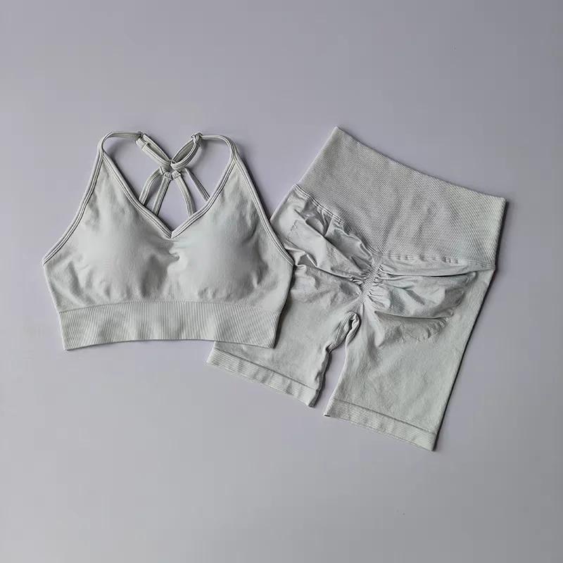 Ensembles de Yoga taille haute pour femmes, vêtements d'entraînement, de gymnastique, 2 pièces, comb