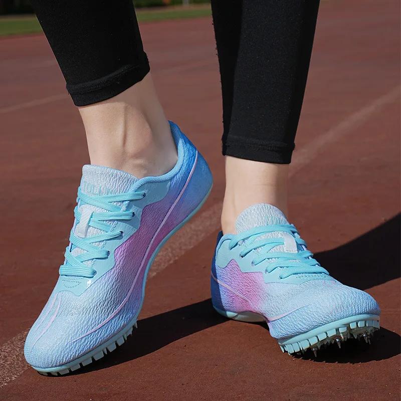Hommes femmes athlète événements crampons Sprint chaussures athlète pointes courtes course baskets f