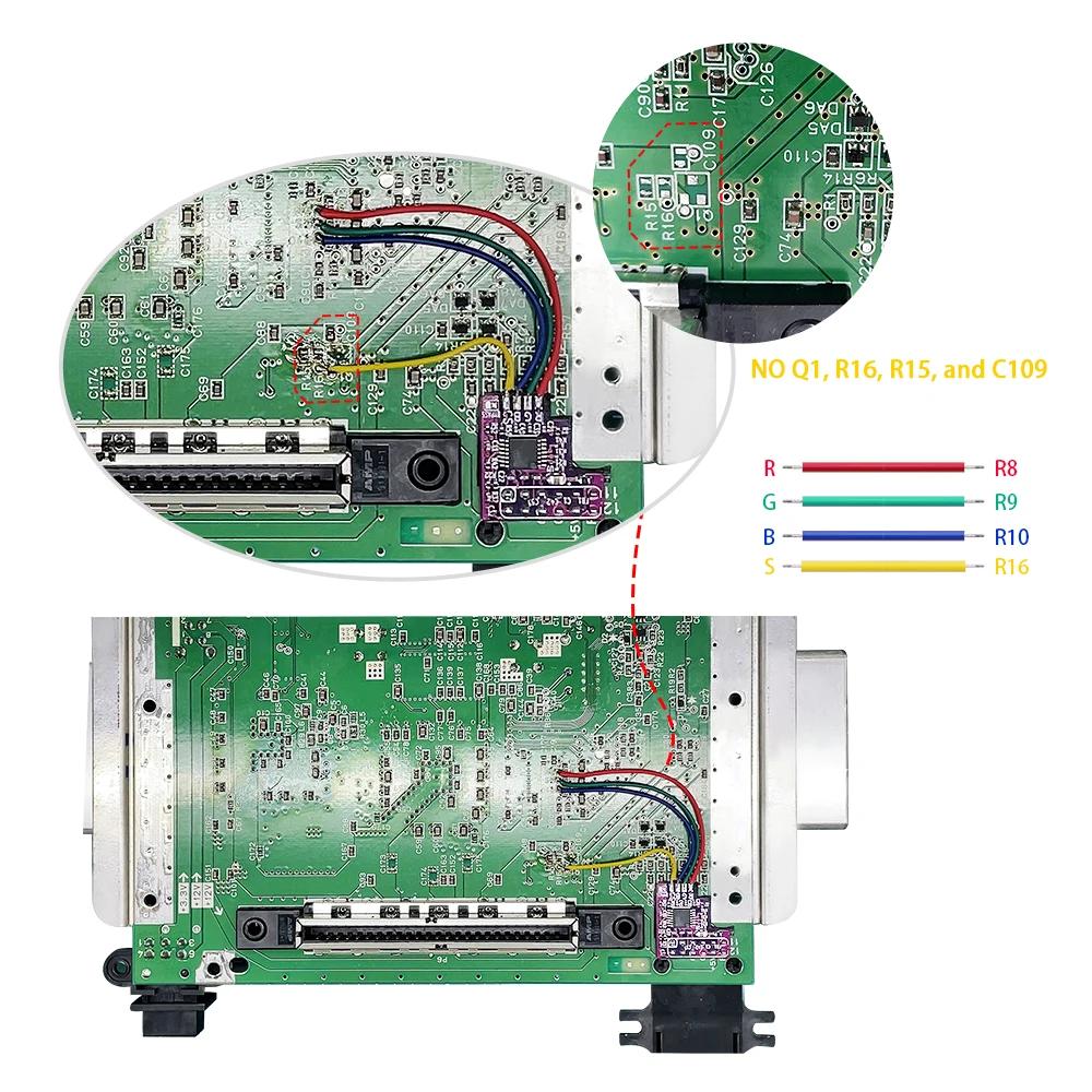 Puce Mod RGB pour Console de jeu N64 NTSC, Kit Mod RGB pour accessoire Nintendo 64