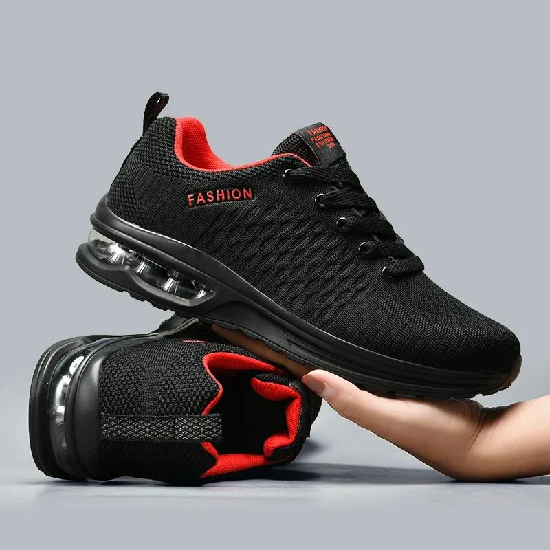 Chaussures de course légères à lacets pour hommes, baskets de sport de plein air décontractées en ma