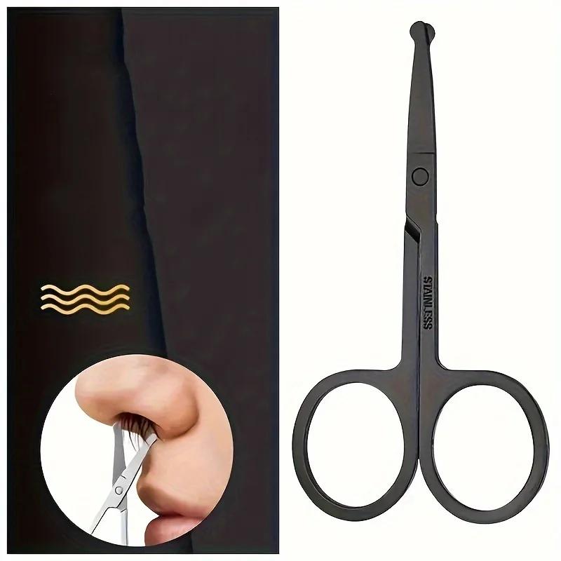 Ciseaux de coupe à tête ronde de précision-coupe de toilettage des poils du nez, outils de coupe de