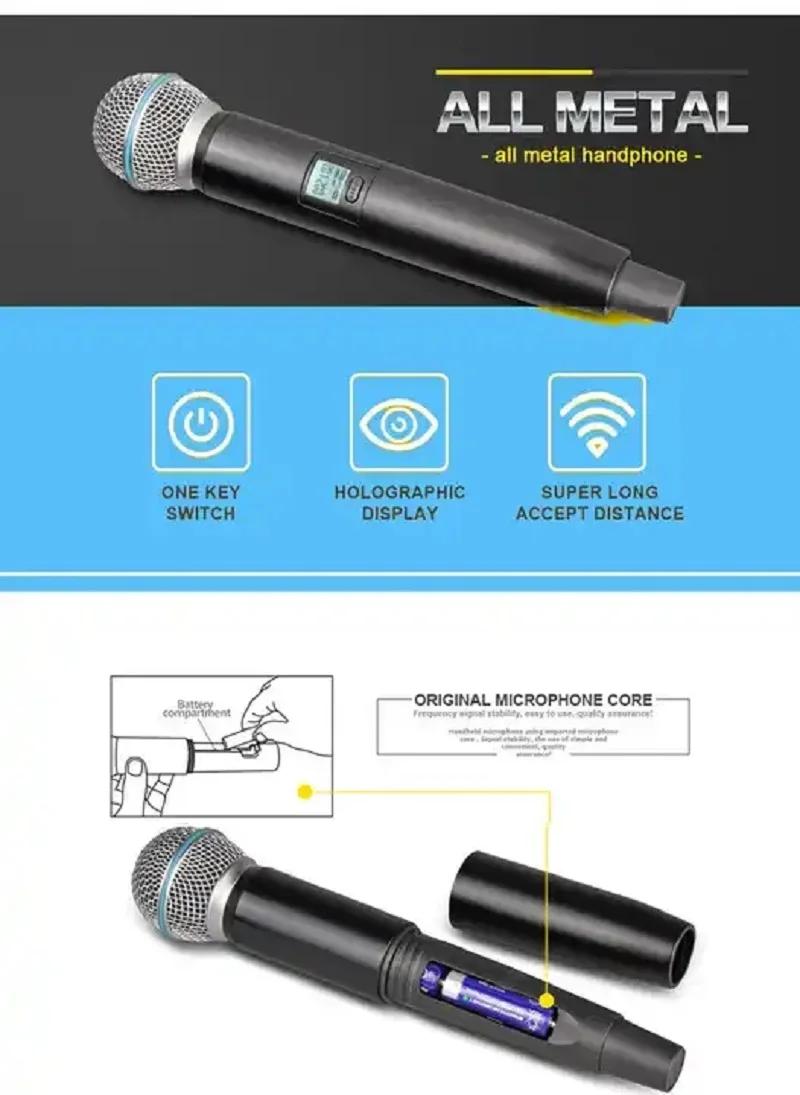 Microphone sans fil système professionnel UHF automatique segment U FM boucle mobile fréquence 60M f
