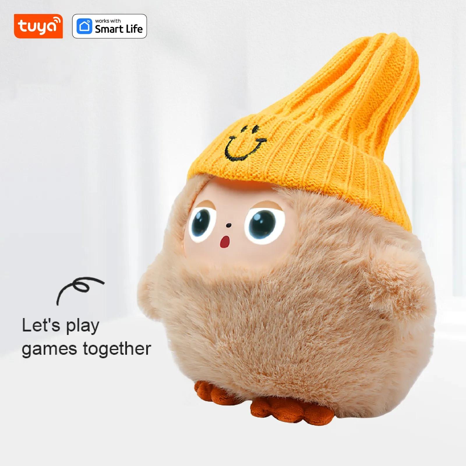 Jouet en peluche mignon Nunu-AI avec voix intelligente et yeux LED, compagnon interactif prêt et rec