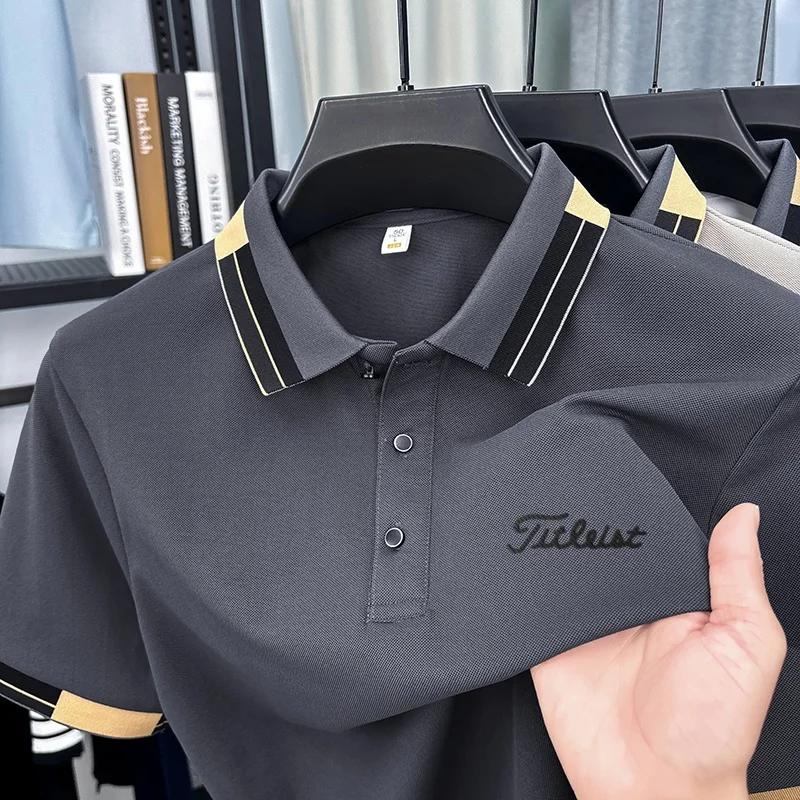 Polo à manches courtes pour homme, design de marque, col à revers, nouvelle collection été, t-shirt