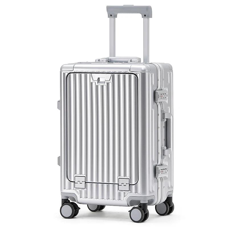 1 pièce ensemble 20 pouces ordinateur fonctionnel cadre en aluminium boîtier de chariot valise d'emb