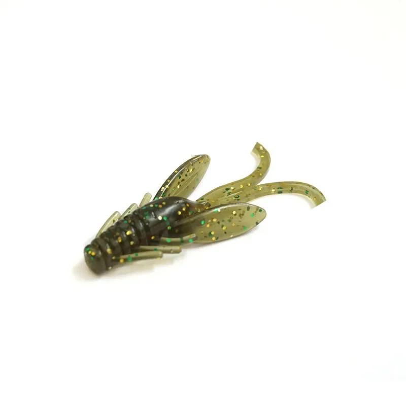 10 pièces Jig Wobblers Silicone souple appât ver homard leurres de pêche 45mm crevette coulant pivot