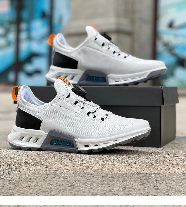 Chaussures de golf en cuir véritable pour hommes, baskets d'entraînement de golf, noir, blanc, chaus