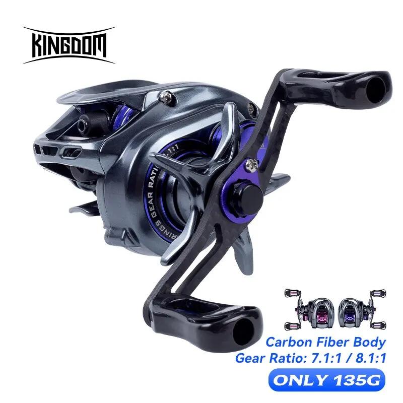 7.1:1 8.1:1 4kg Micro Monstre peu profond bobine lumière bobine Kingdom Baitcasting pêche bobine 135