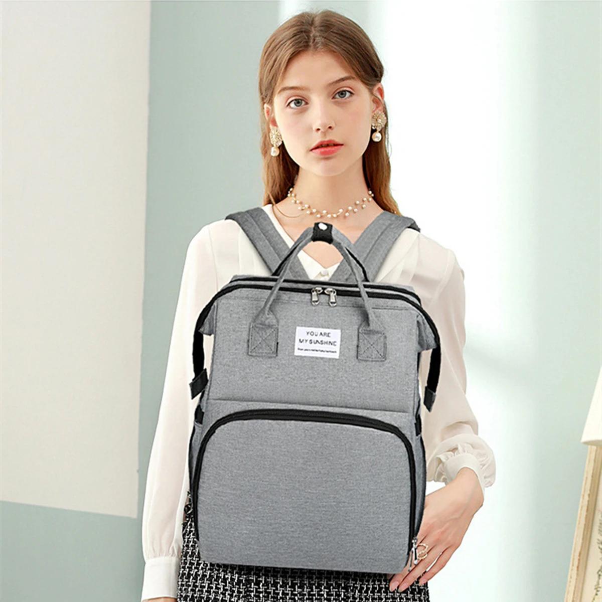Sac de maman pliant léger portable lit de berceau pliant sac à dos de bébé de grande capacité sac de