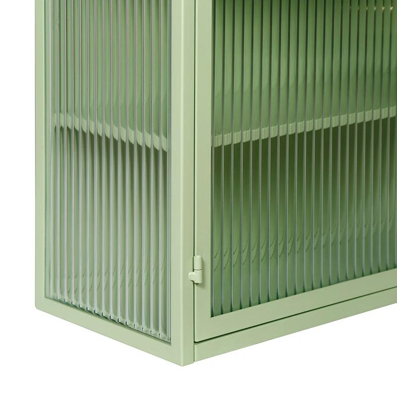 Armoire Murale Moderne à Deux Portes en Verre de 27.56 Pouces, avec Rangement à Trois Niveaux, pour