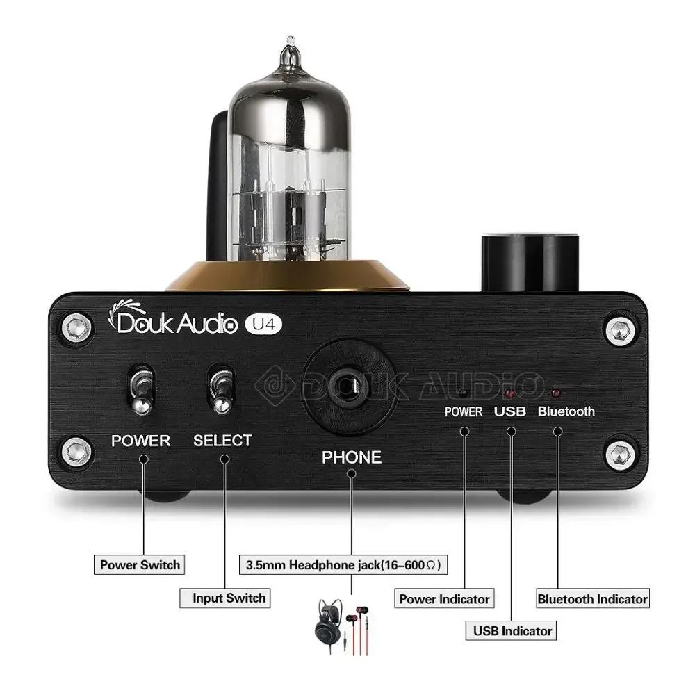 Douk – amplificateur de casque U4, Mini Tube Bluetooth 5.0, préampli Audio stéréo USB DAC, carte son