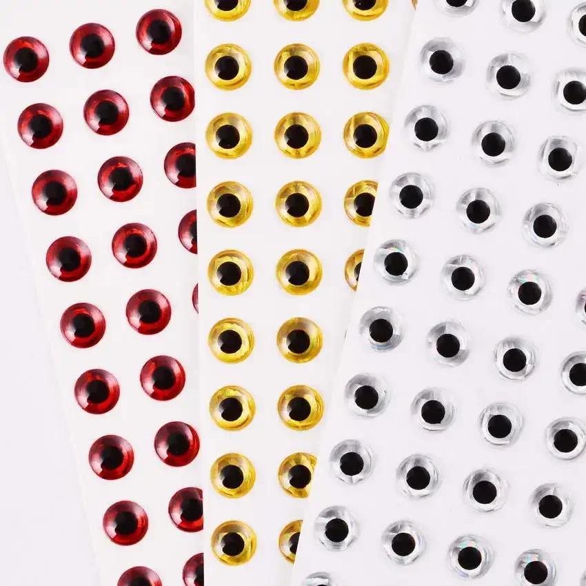 100 pcs/lot holographique 3D leurre de pêche yeux 3/4/5/6/7/8/9mm leurres artificiels Simulation glo