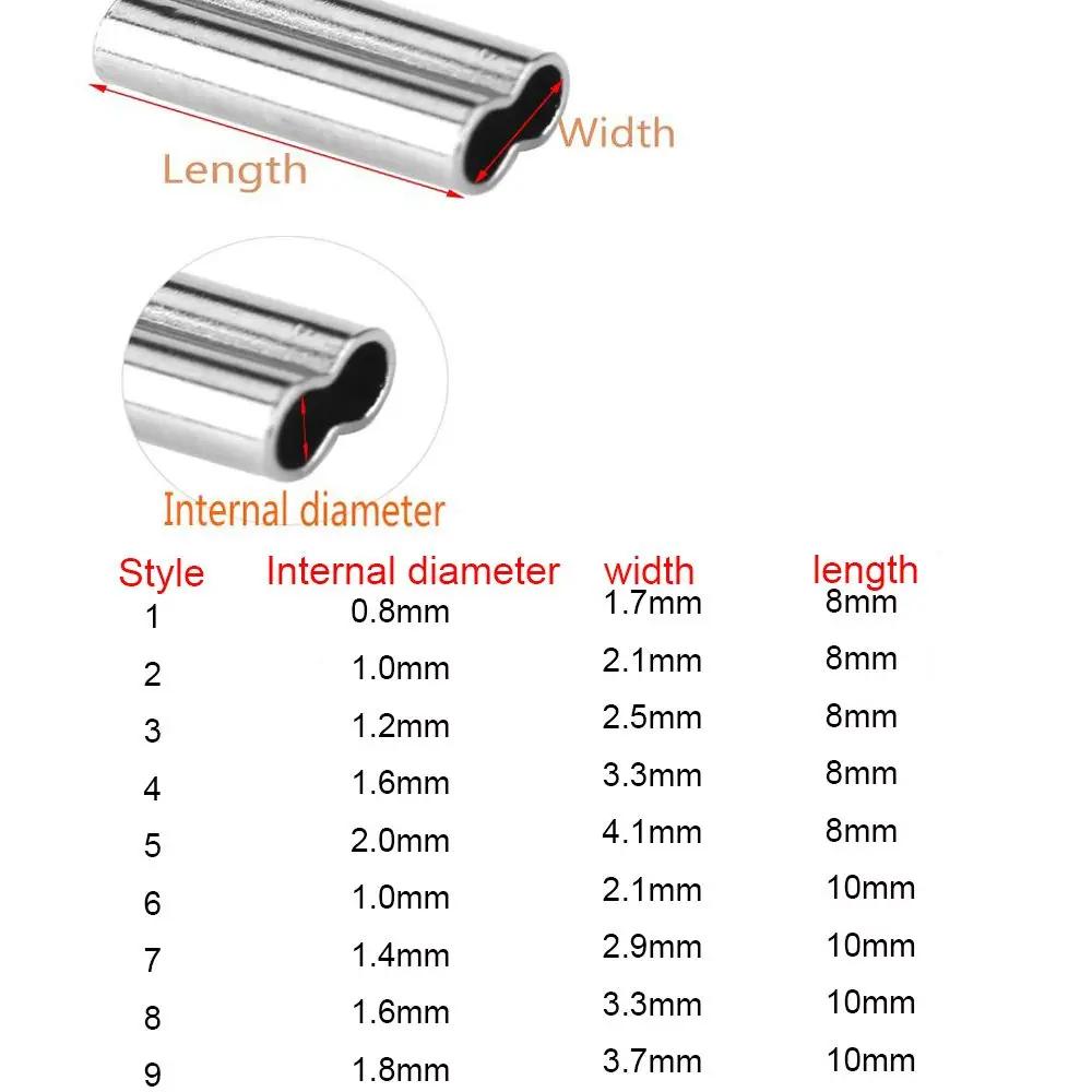 Manchons à sertir pour pêche, 100 pièces, simple, Double baril, outils de connecteur de matériel