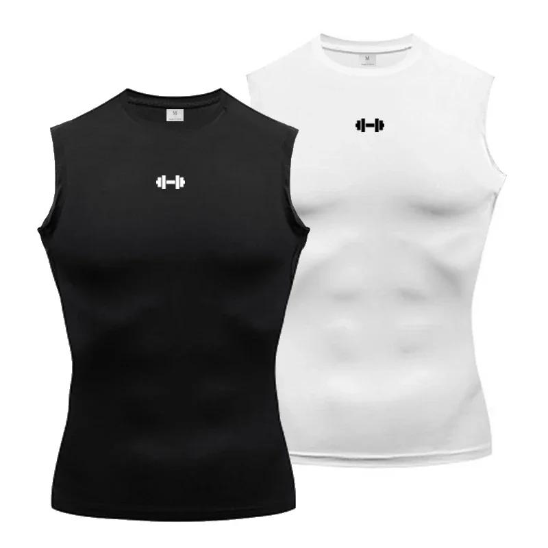 Chemise de Compression pour hommes, gilet de course, été, soie glacée, séchage rapide, T-shirt de sp