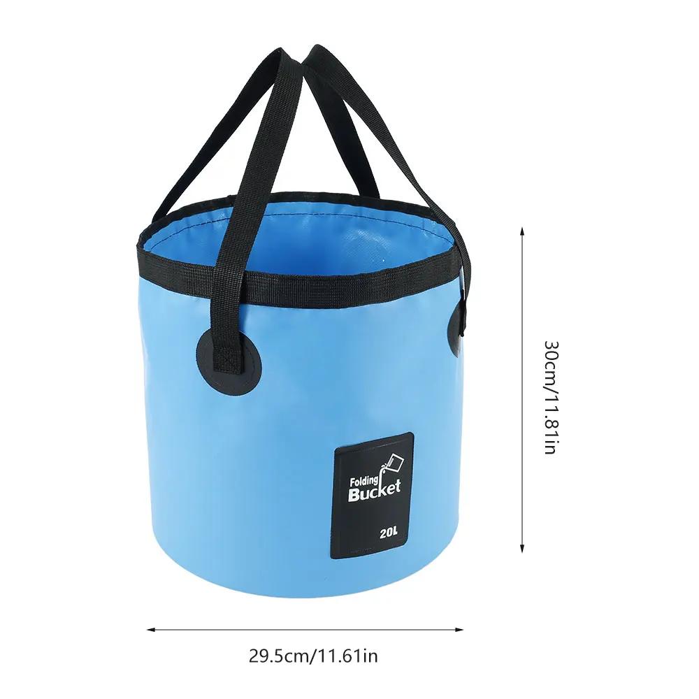 Sacs d'eau étanches 20l, seau pliant, seau pliable Portable pour l'extérieur, conteneur d'eau, seau