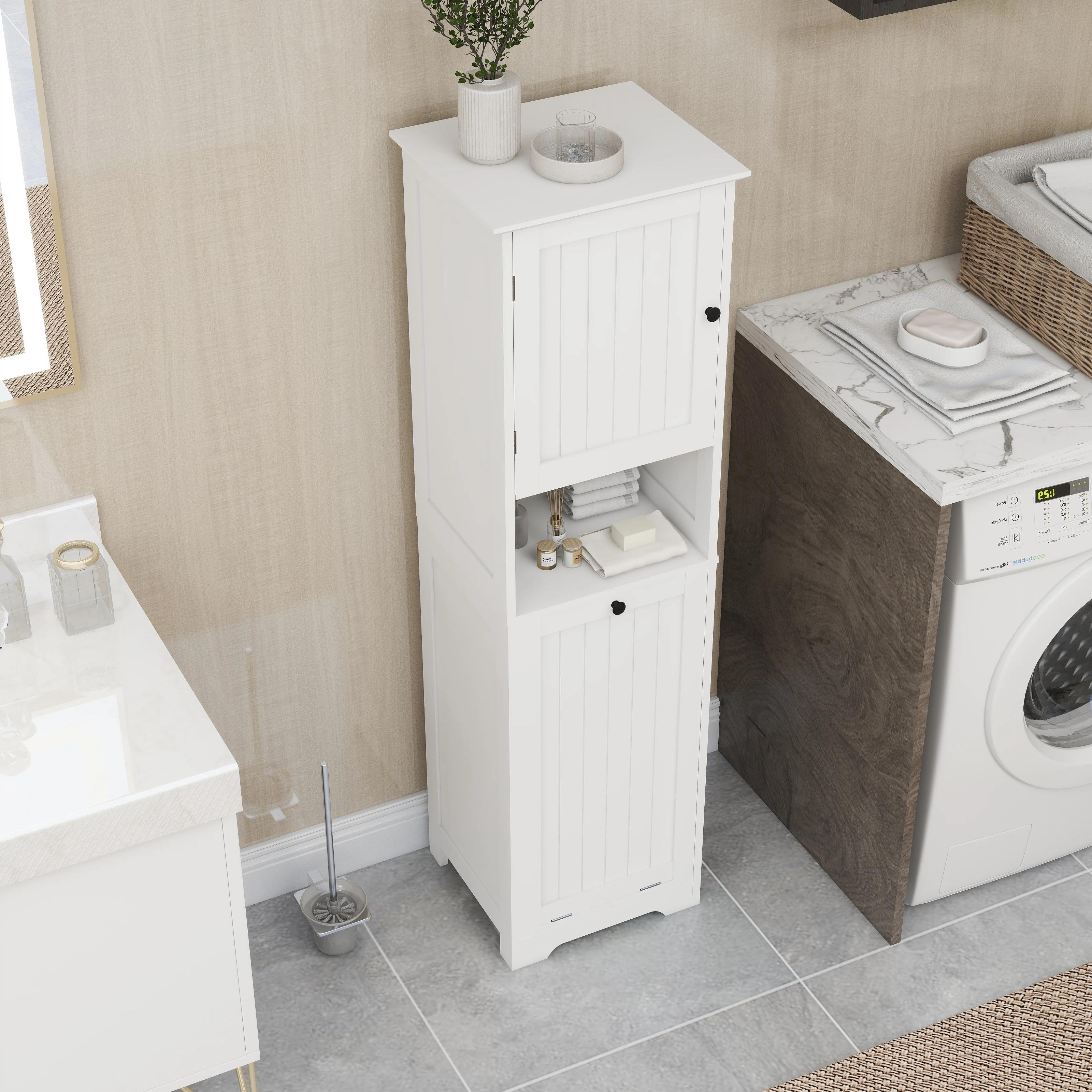 Armoire à linge blanche à une seule cellule, solide et durable, à la mode