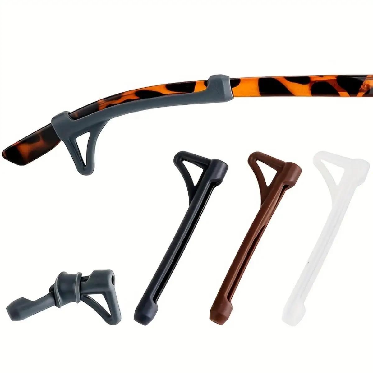 Manchon antidérapant en Silicone pour lunettes, 10 pièces, cadre pour les yeux, glisser des jambes,