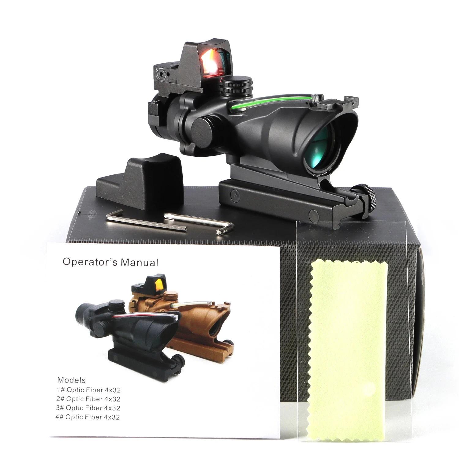 Portée tactique réglable à point rouge 4x32, 1x 4x, portée sur Rail de 20mm pour la chasse