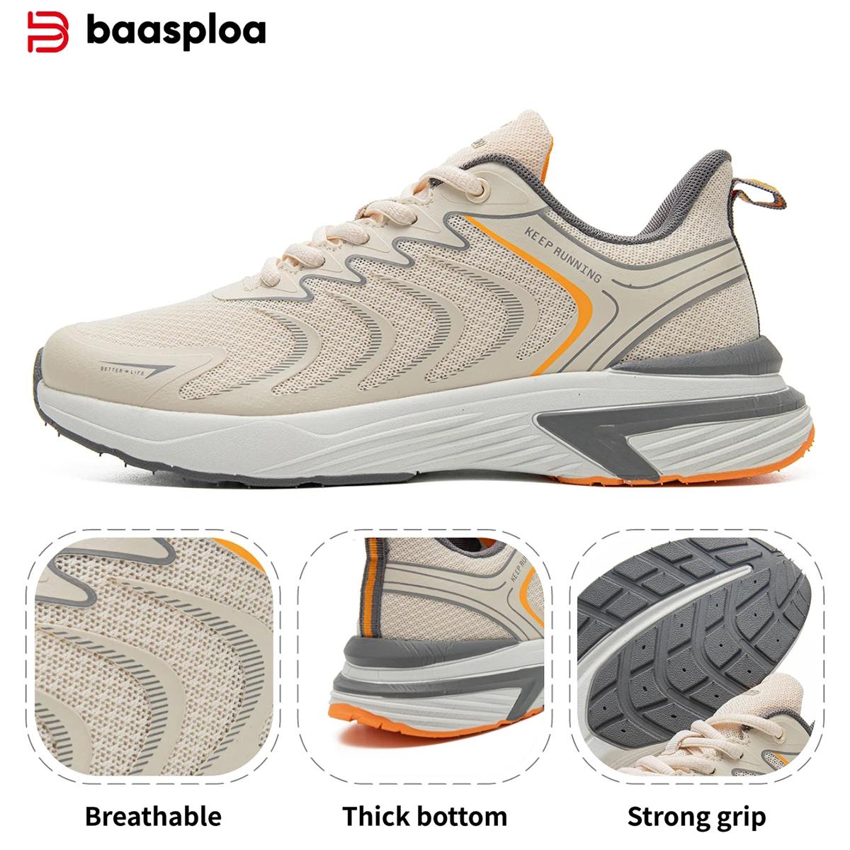 Chaussures de course Baasploa pour hommes - Légères, maille respirante, antidérapantes