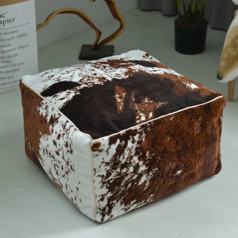 50/60 cm nouveau nordique Ins Pouf canapé marocain Pouf couverture Ottoman repose-pieds non rembourr