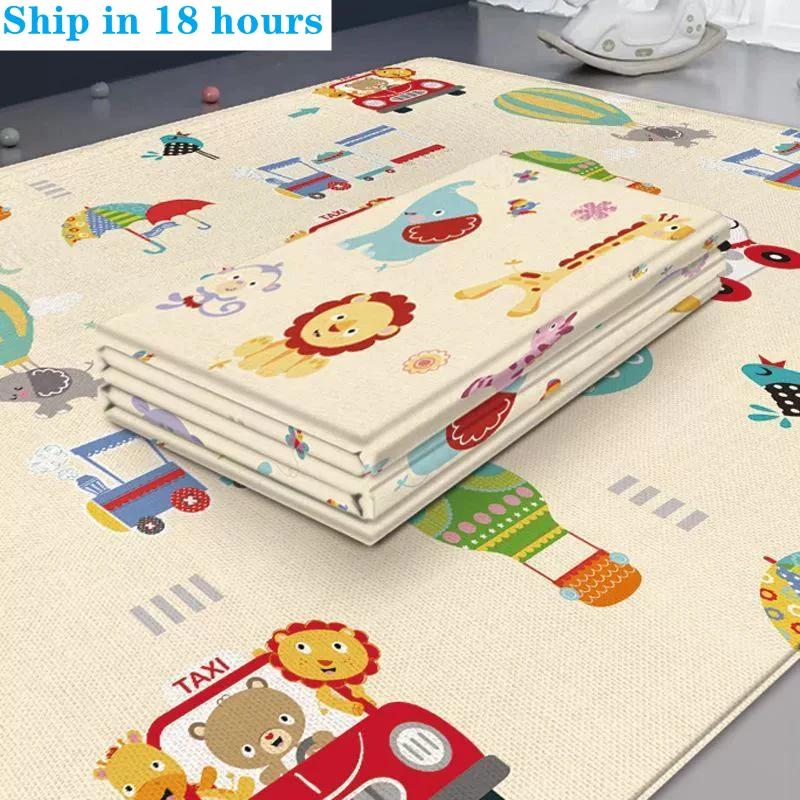 Tapis de jeu pliable pour bébé, tapis éducatif Non toxique pour enfants dans la pépinière, tapis d'e