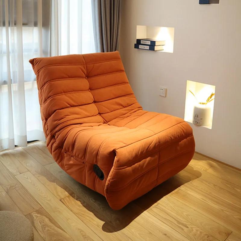 Canapé paresseux pour baie vitrée, fauteuil inclinable multifonctionnel moderne en tissu, pivotant e