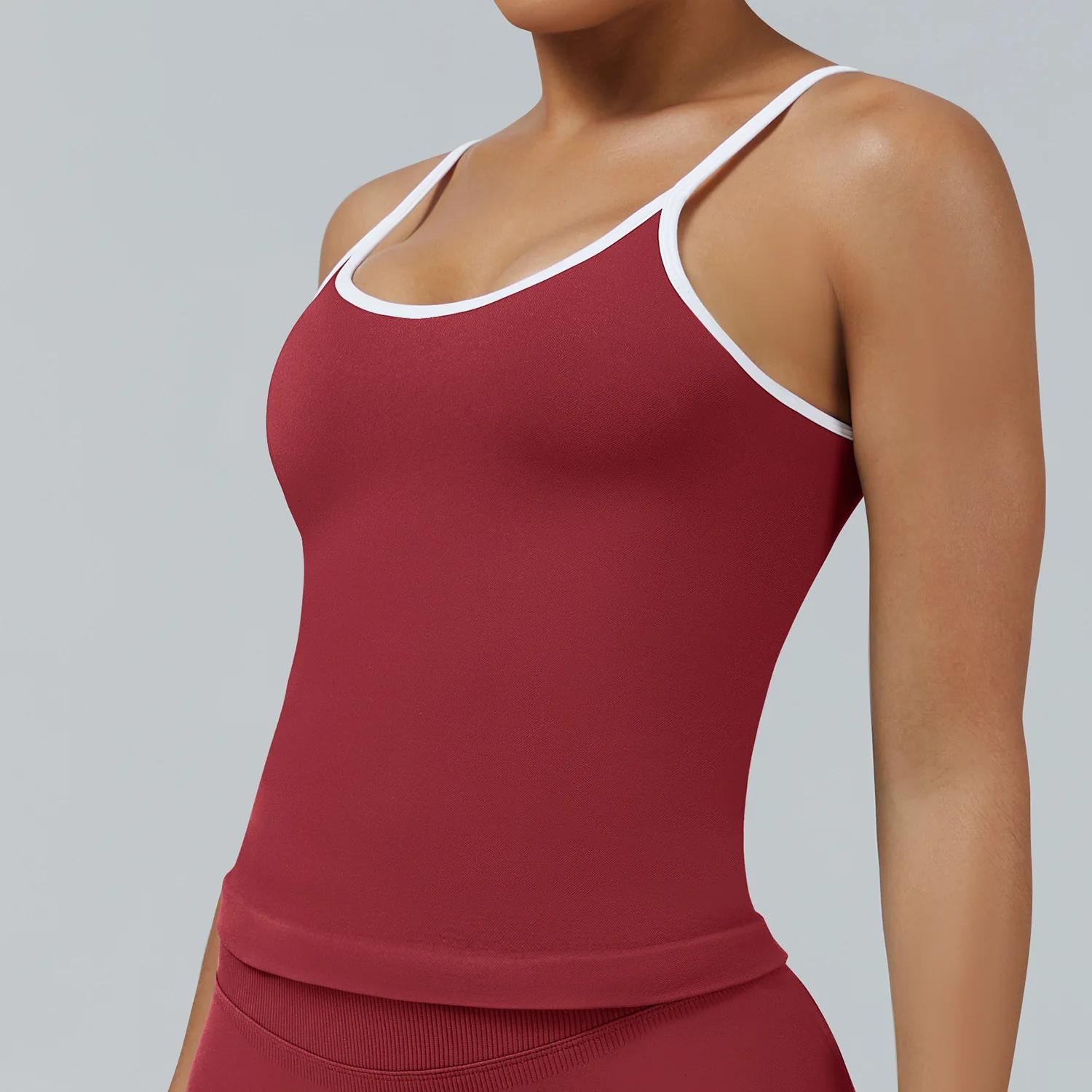 Soutien-gorge de sport haute performance pour femme, push-up, sans couture, respirant, pour fitness,