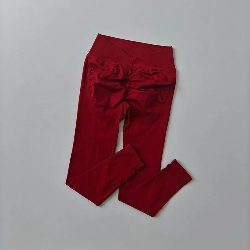 Pantalon de Yoga taille haute, Sexy, bout de pêche, sans couture, sport, Fitness, levage des fesses,