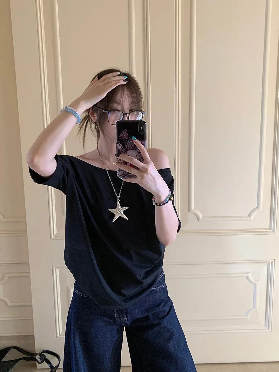 T-shirts femmes solide Simple été décontracté Cleanfit à manches courtes tout-match jeunes filles St