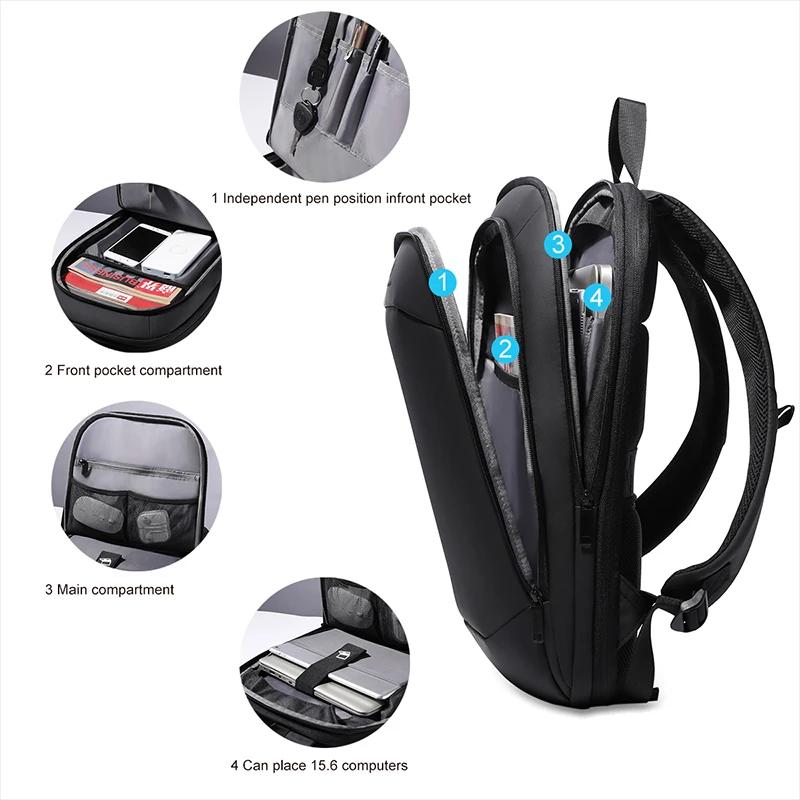 Heroic Knight – sac à dos de voyage extensible, fin, pour hommes d'affaires, sac pour ordinateur por