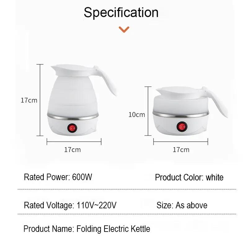 Théière pliable et Portable, chauffe-eau 600ML, bouilloire électrique de voyage domestique 220V, app