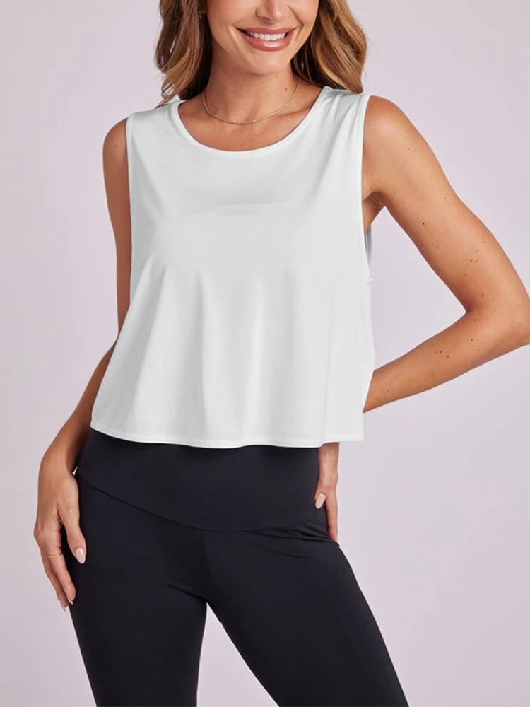 Débardeur de Yoga respirant à dos nageur pour femmes, gilet d'entraînement, de Fitness, de course à