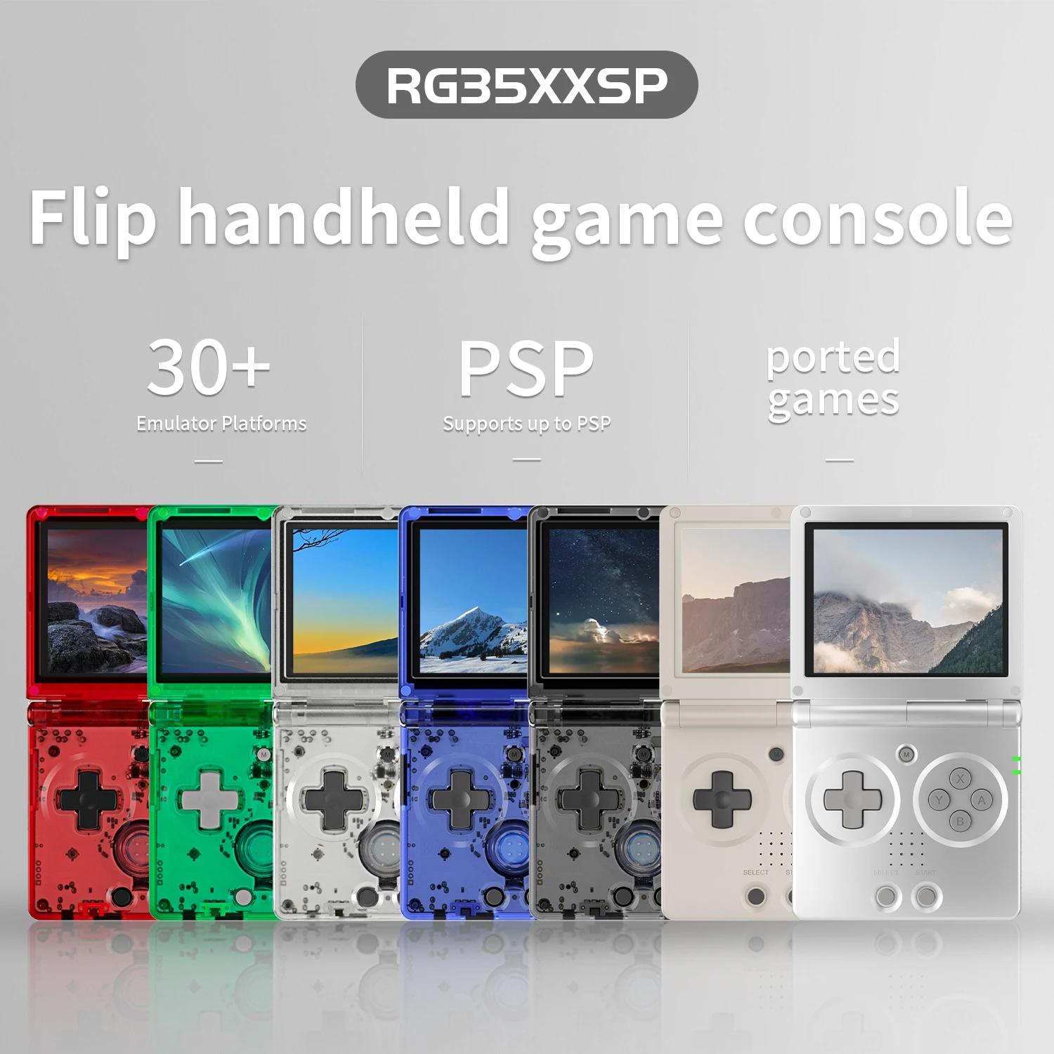 ANBERNIC RG35XXSP rétro Flip Console de jeu portable 3.5 "écran IPS Linux H700 lecteur de jeu vidéo